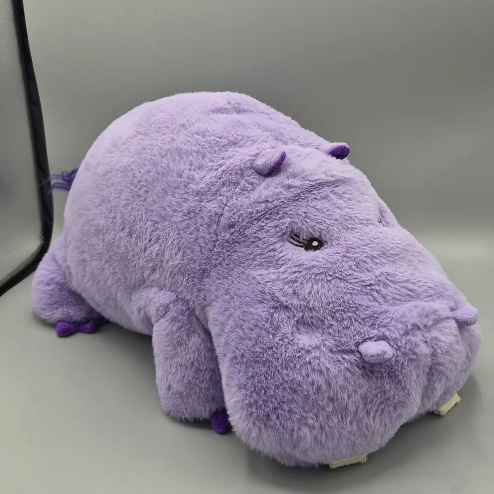 Giggle Scape Purple Hippo Plush Stuffed Animal Target 2024 Fuzzy Faux Fur 15in